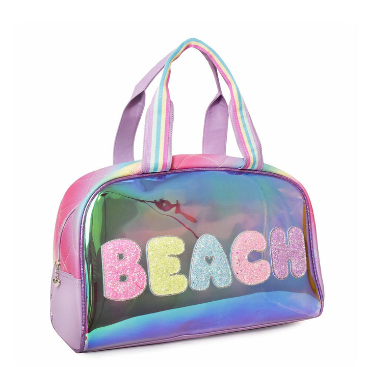 Beach' Clear Glazed Medium Duffle Bag