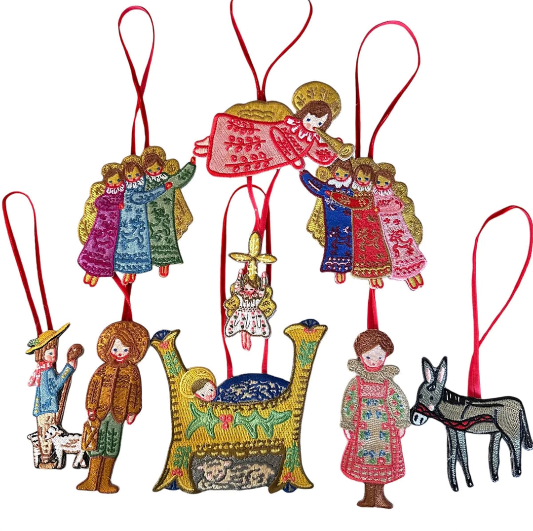 Nativity Embroidered Ornaments - Set of 6 - Victoria's Toy Station