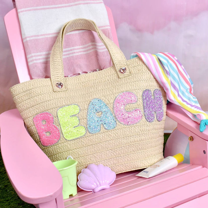 Beach' Straw Tote Bag