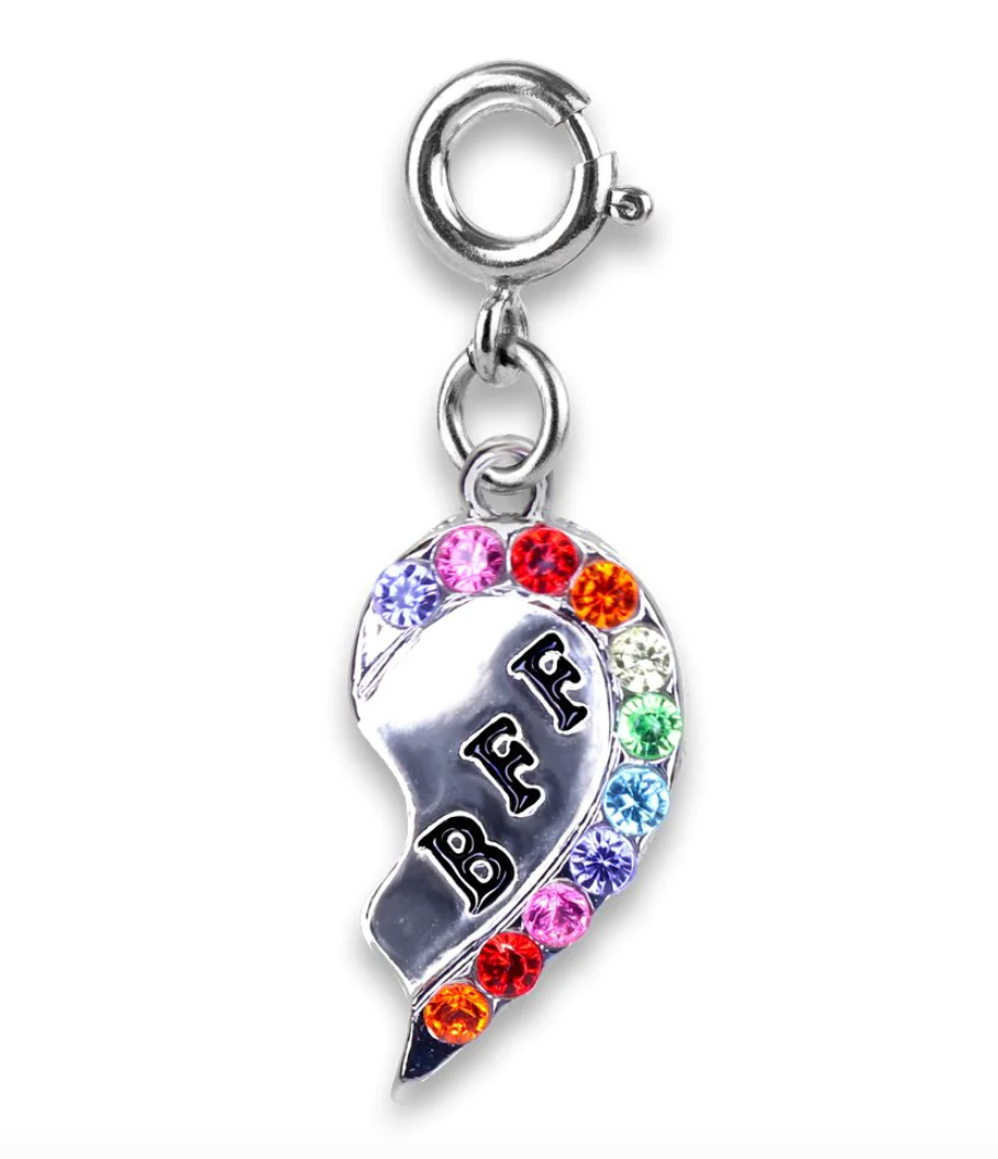 SILVER BFF BROKEN HEART CHARM - Victoria's Toy Station