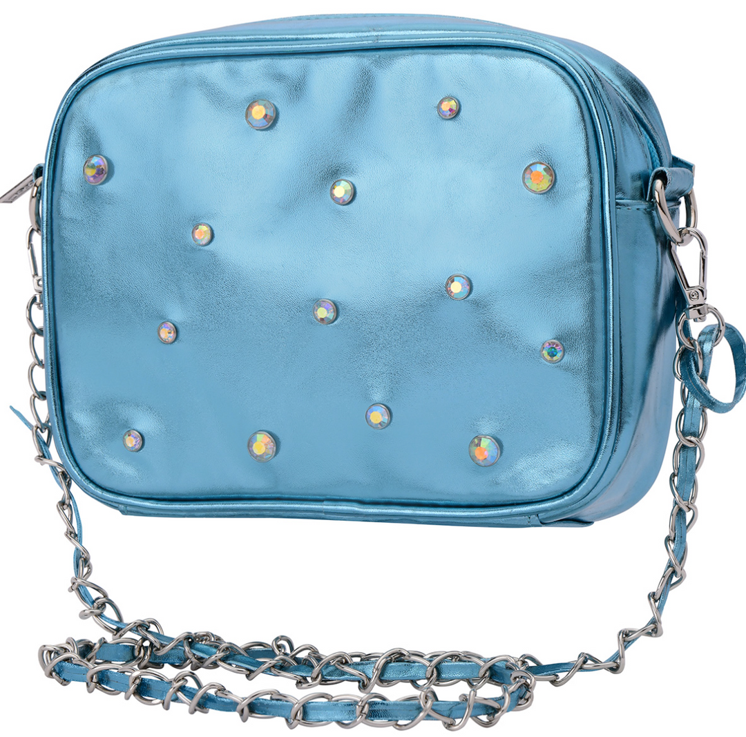 Blue Candy Gem Crossbody Bag
