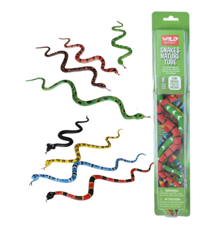 Tube of Snake Figurines with Playmat
