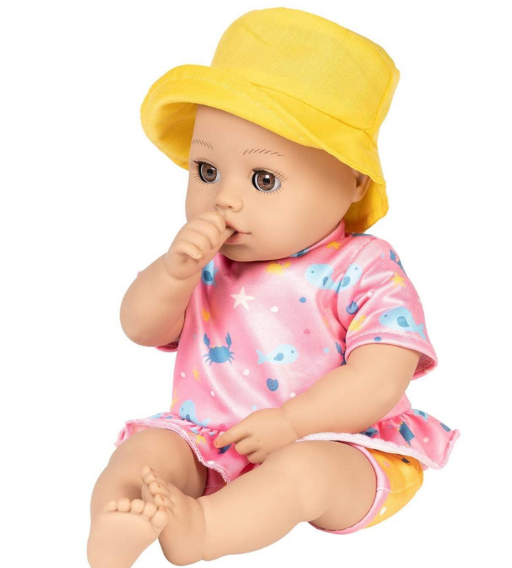 Beach Baby Doll with Sun-Activated Freckles, Clothes & Accessories Set - Baby Rose
