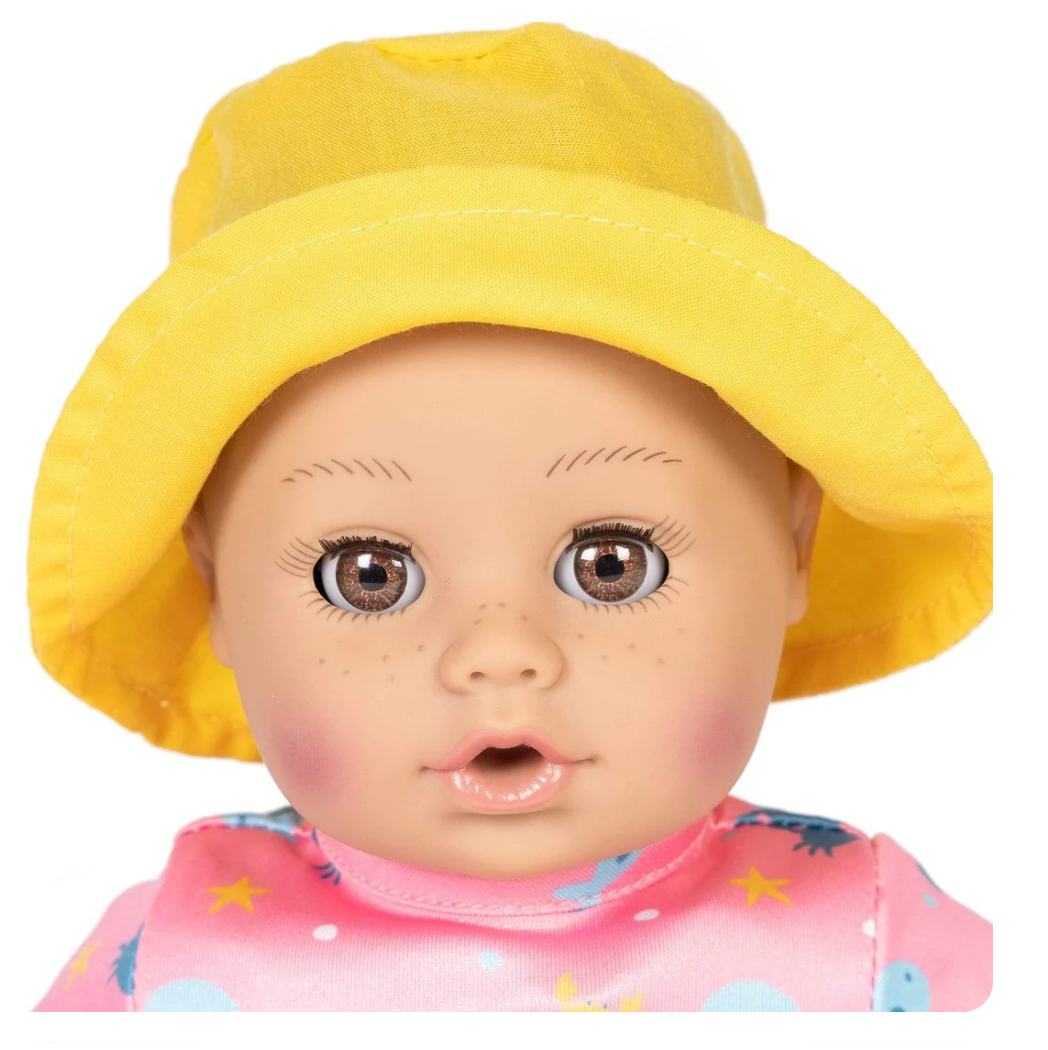 Beach Baby Doll with Sun-Activated Freckles, Clothes & Accessories Set - Baby Rose