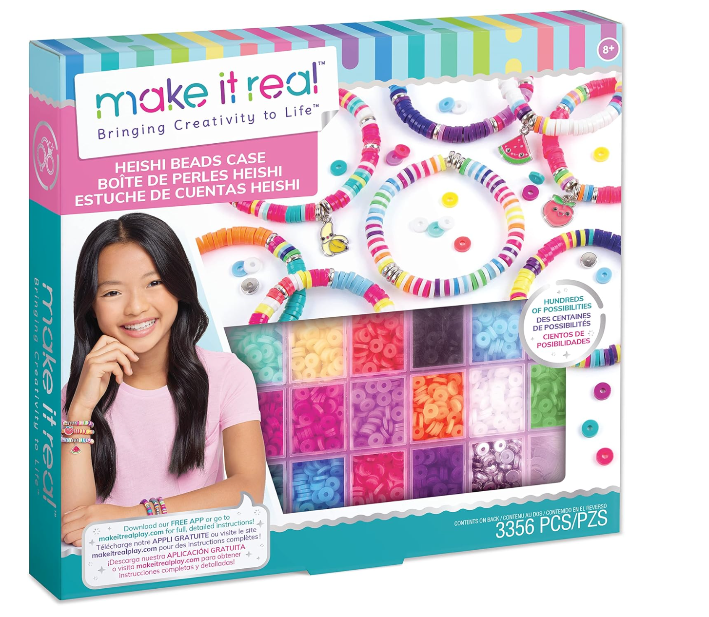 Clay Beads Making Kit Silver Charms and Storage Box Victoria's Toy