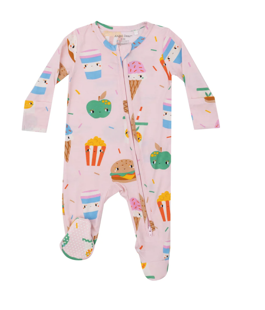 Pink Send Snacks 2 Way Zipper Footie - Victoria's Toy Station
