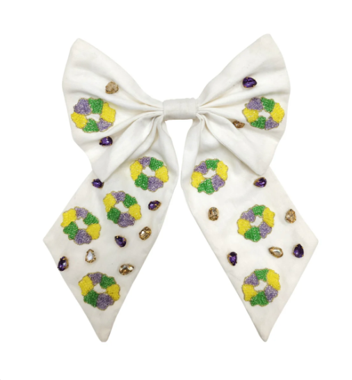 Mardi Gras King Cake Bow - Victoria's Toy Station