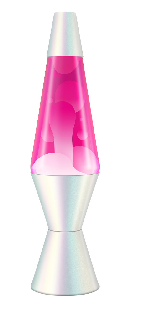 Lava Lamp Opalescent White 14.5"
