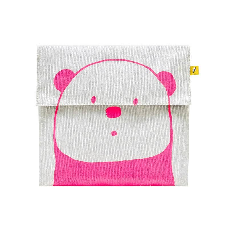 Flip Snack Sack - 'Snack' Panda Pink