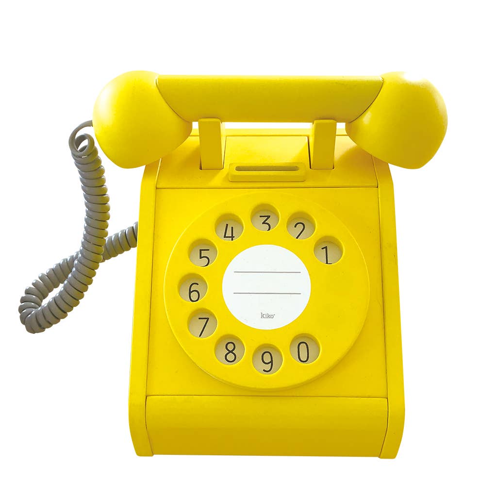 Yellow Retro Play Telephone - Victoria's Toy Station