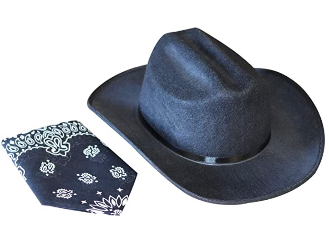 BLACK COWBOY HAT - Victoria's Toy Station