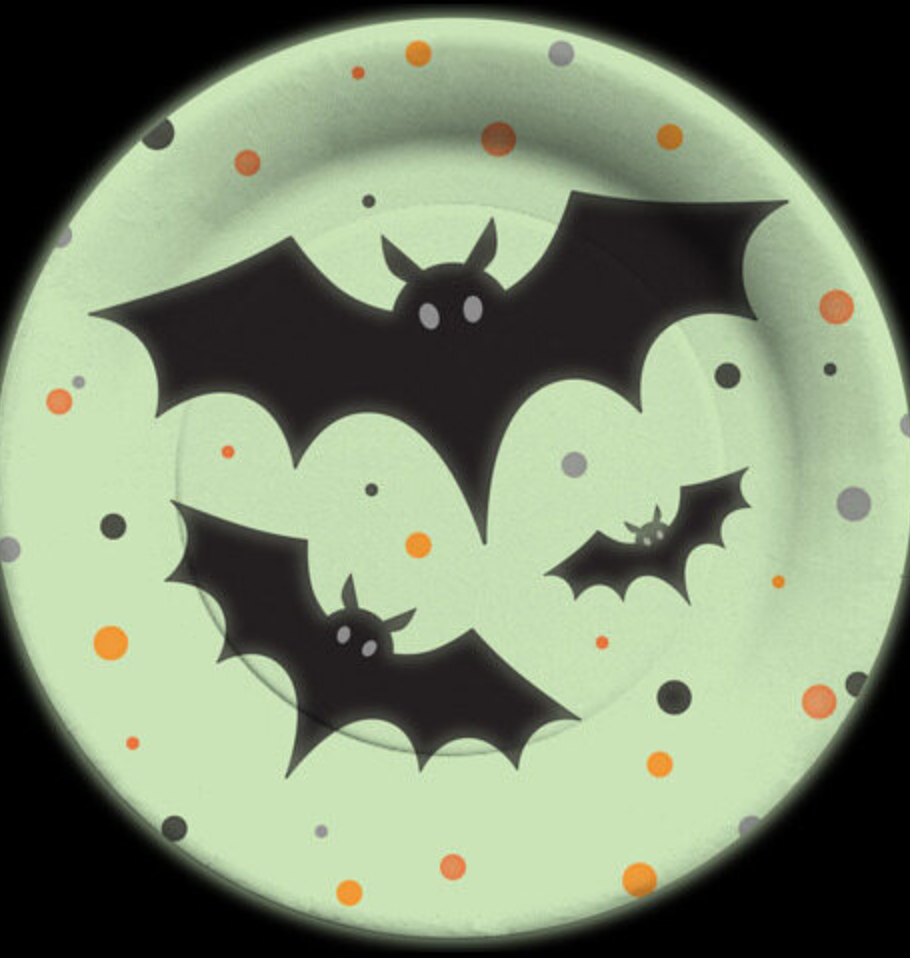 Lg Batty Night Glow Plates - Victoria's Toy Station
