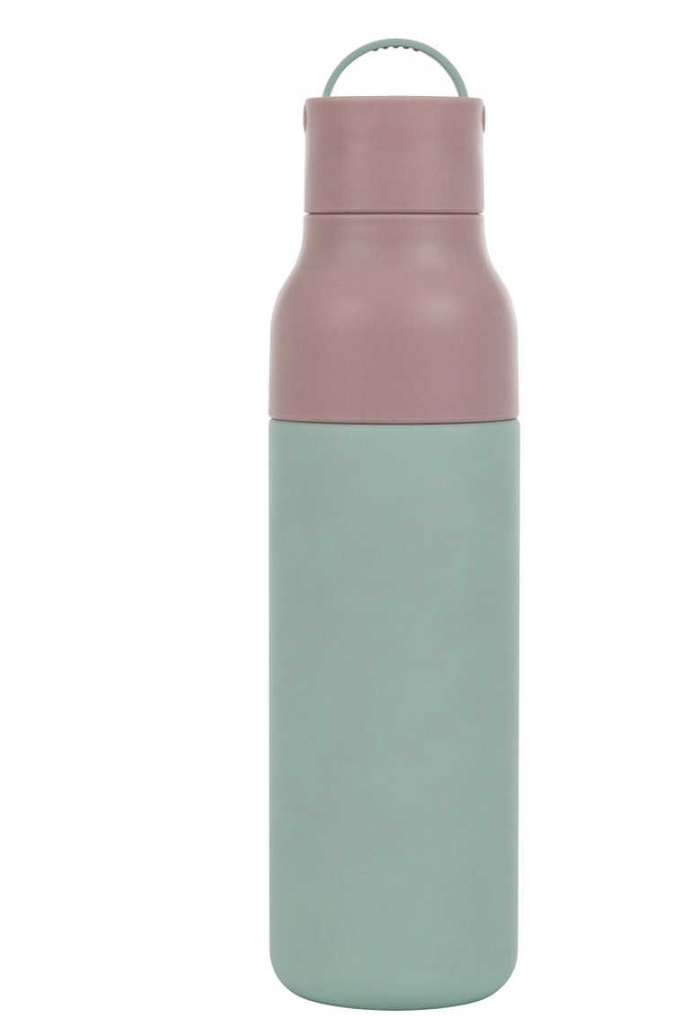Active Water Bottle 17oz – Mint & Pink