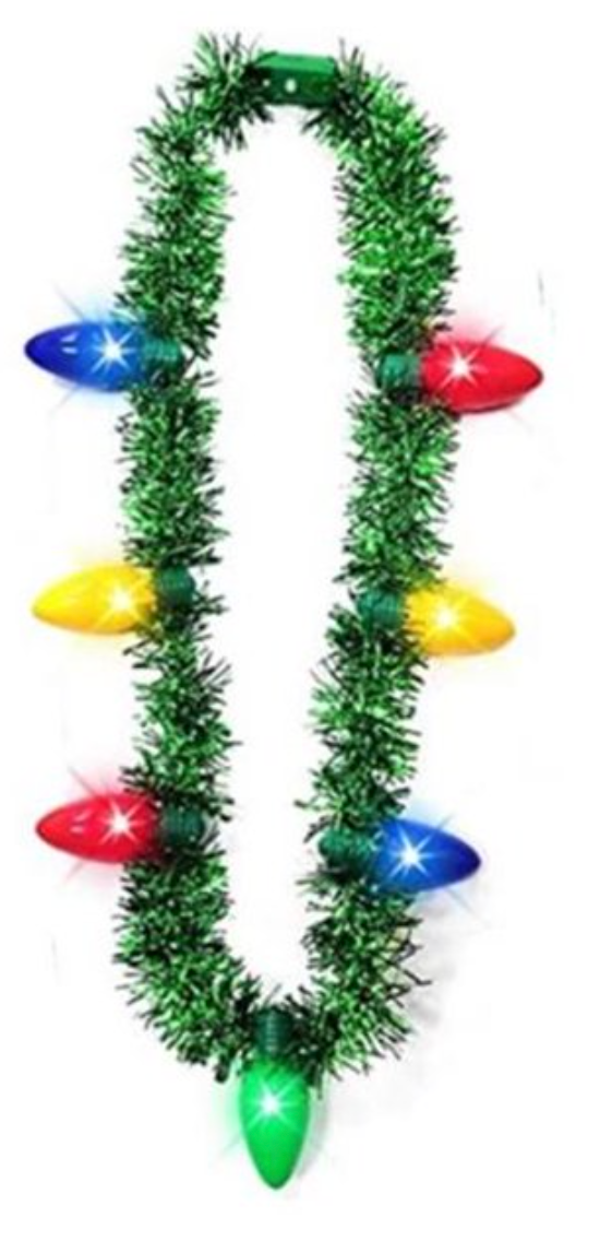 LIGHT UP TINSEL NECKLACE