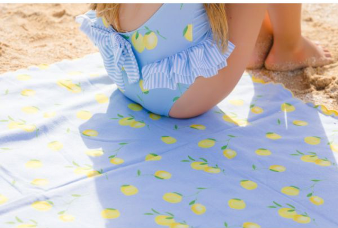 Lemonade Girl Beach Towel