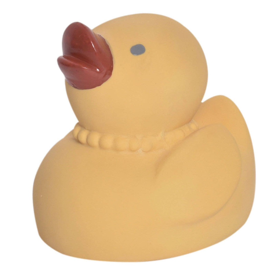Tara the Duck Natural Rubber Teether, Rattle & Bath Toy