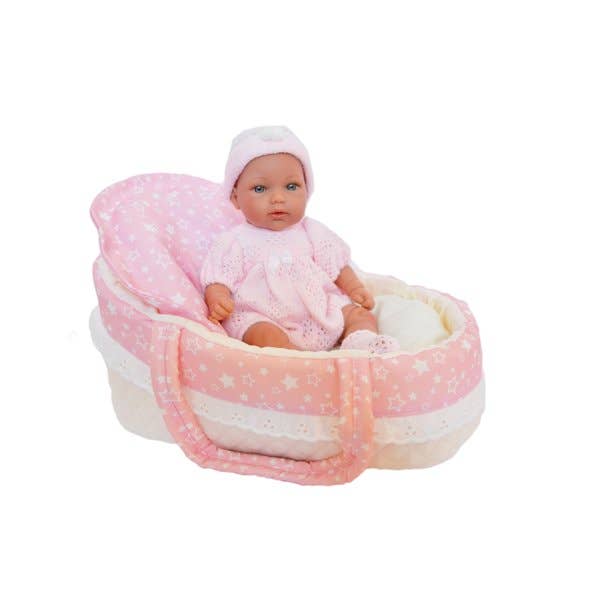 13" Baby Doll Kennedy with Bassinet - Victoria's Toy Station