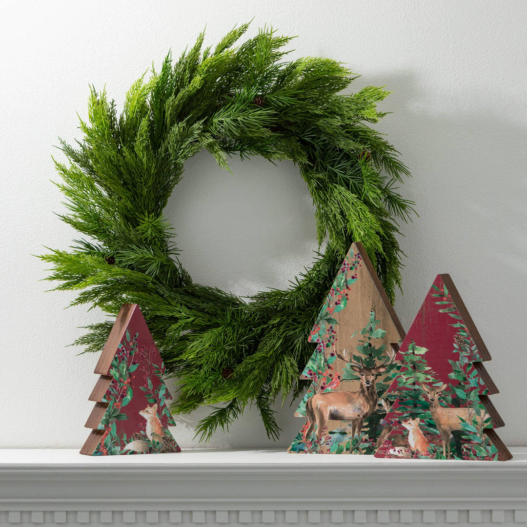 Sullivans Home Decor - LUSH GREEN CEDAR WREATH - Victoria's Toy Station