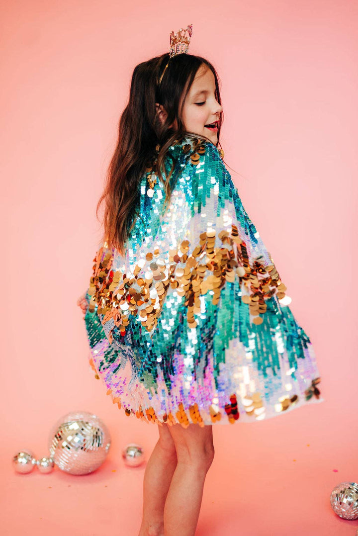 Blue Fancy Sequin Cape - Victoria's Toy Station