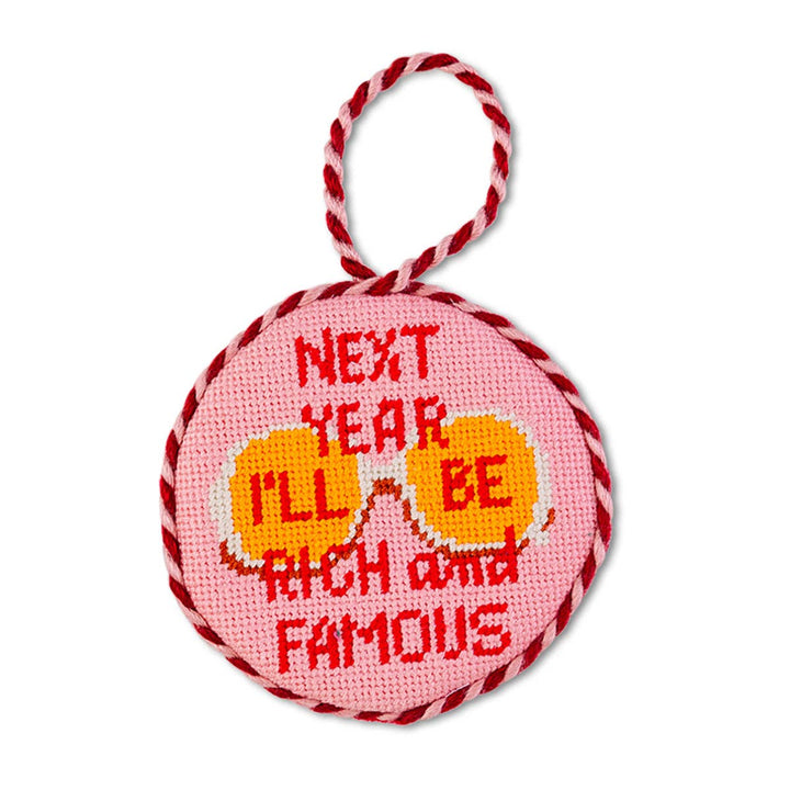 Rich And Famous-Needlepoint Ornament - Victoria's Toy Station