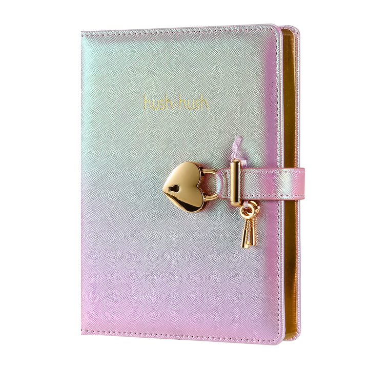 Victoria's Journals - Heart Lock Diary for Girls with Key (Iridescent Lilac) - Victoria's Toy Station