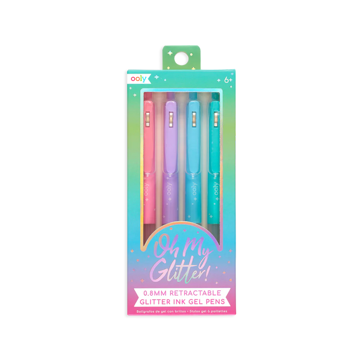 Oh My Glitter! Retractable Gel Pens - Set of 4 - Victoria's Toy Station