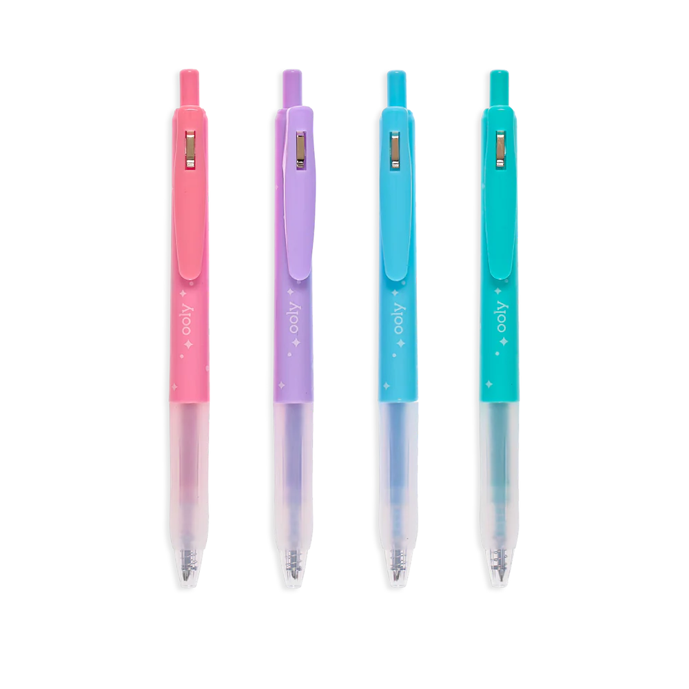 Oh My Glitter! Retractable Gel Pens - Set of 4 - Victoria's Toy Station