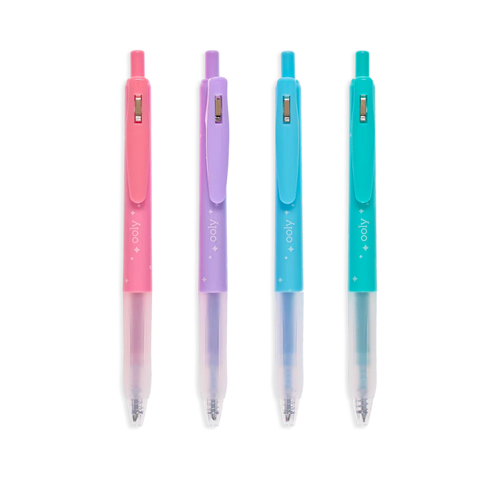 Oh My Glitter! Retractable Gel Pens - Set of 4 - Victoria's Toy Station