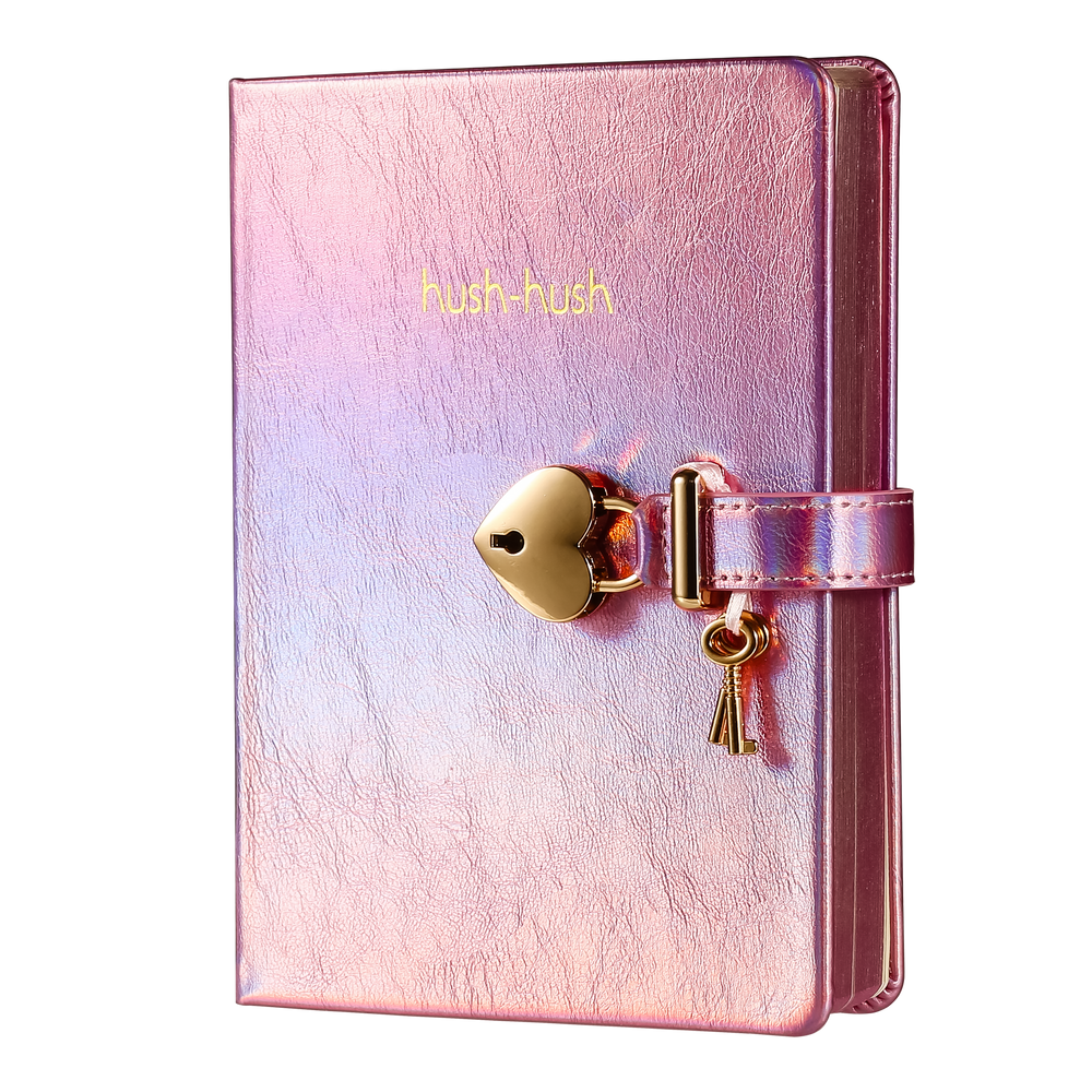 Victoria's Journals - Heart Lock Journal for Girls with Key (Metallic Lilac) - Victoria's Toy Station