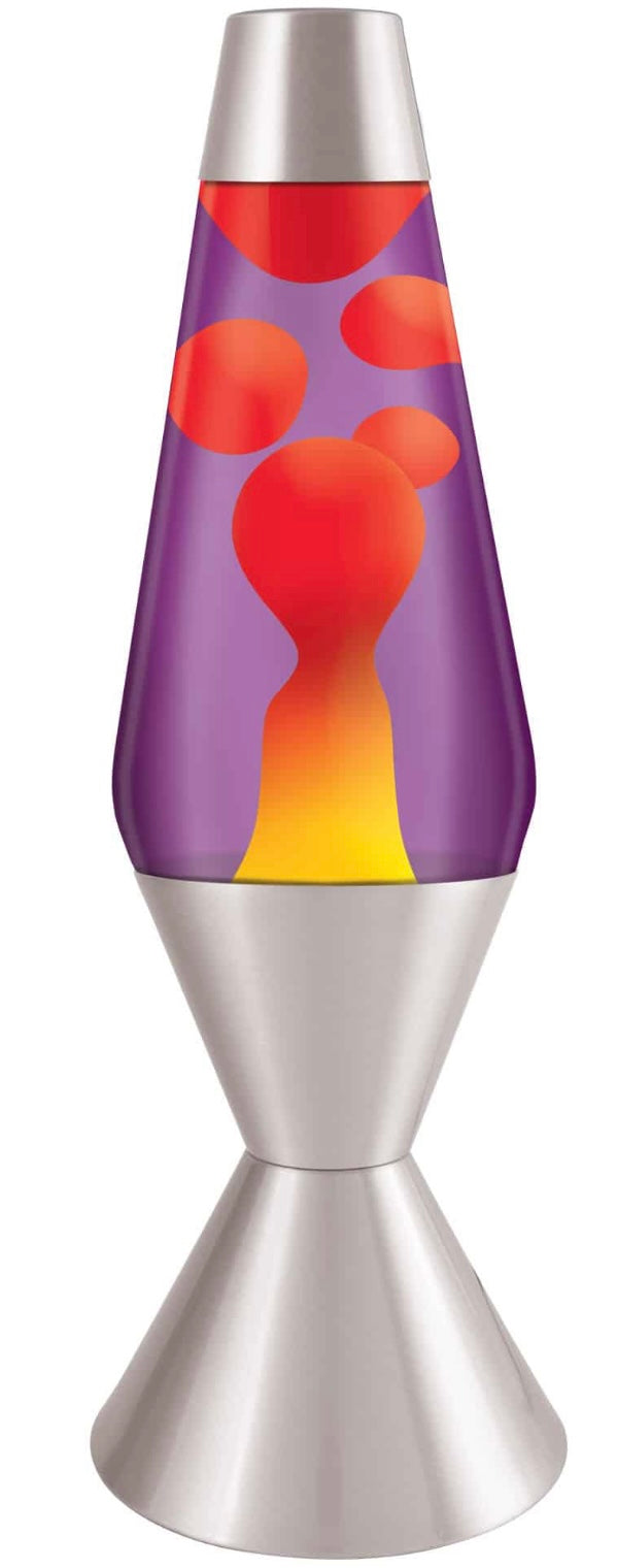 16.3" Yellow Purple Silver Lava Lamp