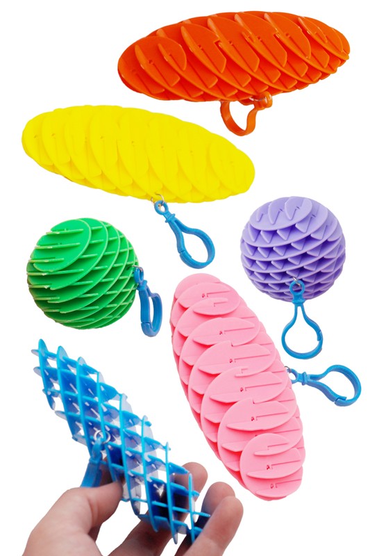 Fidget Worm Sphere Morph Toy with Clasp - Victoria's Toy Station