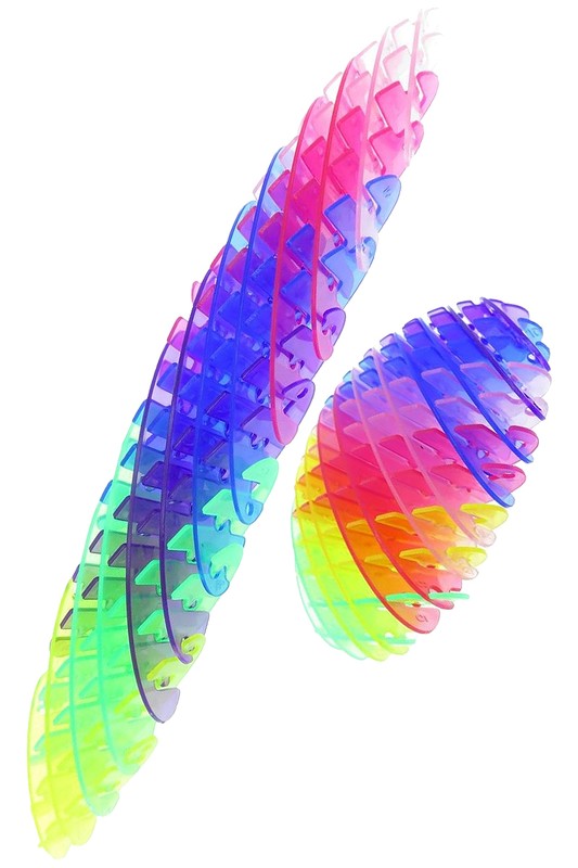 Rainbow Translucent Worm Morph Fidget Toy - Victoria's Toy Station