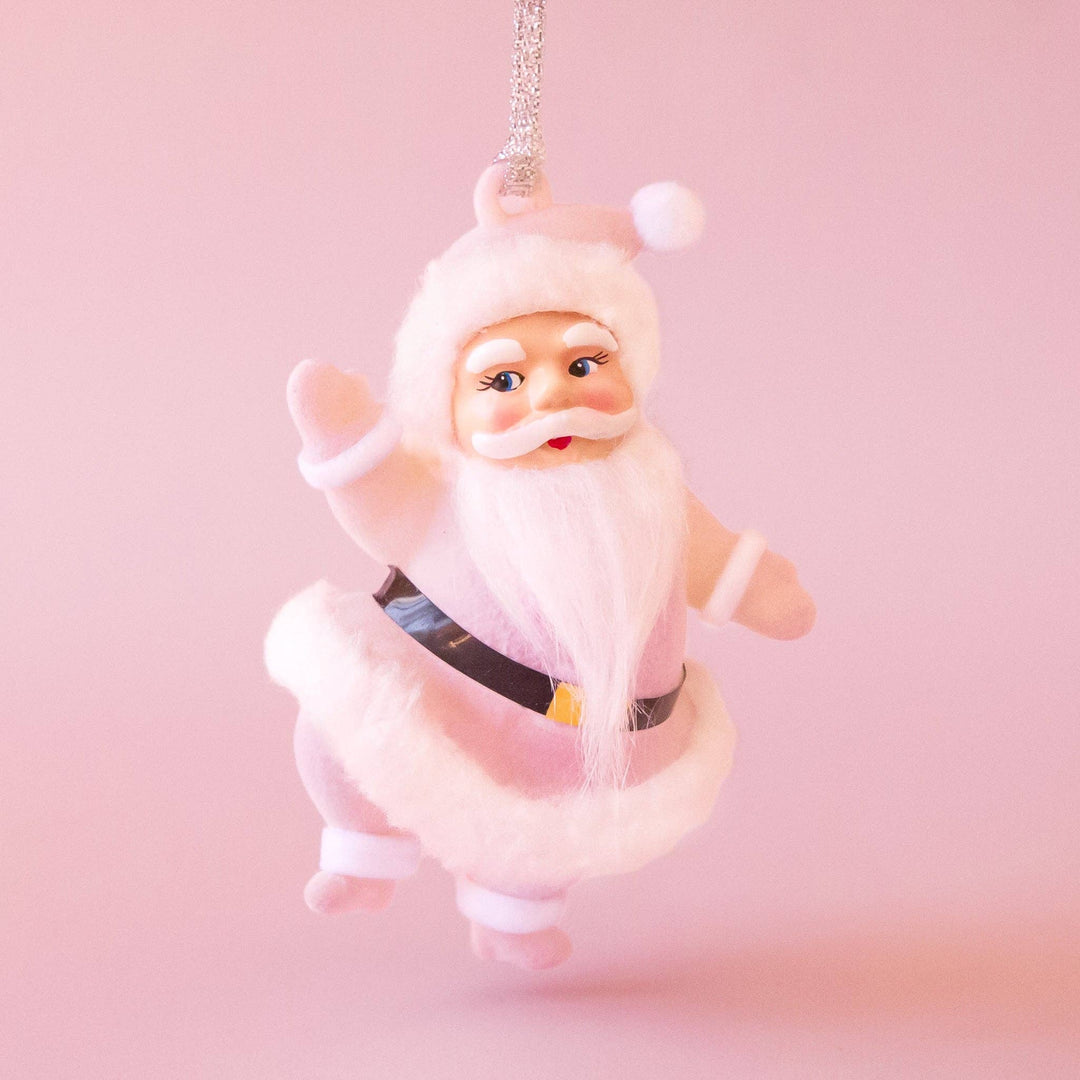 Retro Dancing Christmas Santa Ornament