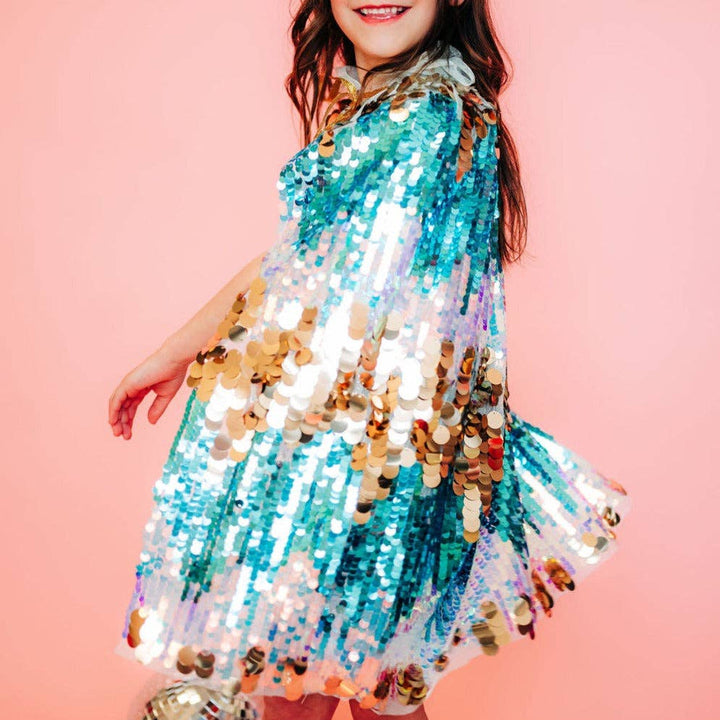 Blue Fancy Sequin Cape - Victoria's Toy Station