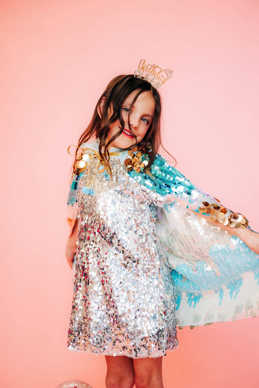 Blue Fancy Sequin Cape - Victoria's Toy Station