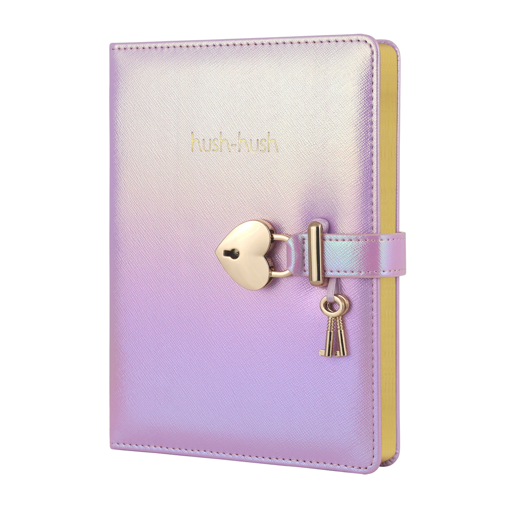 Victoria's Journals - Heart Lock Diary for Girls with Key (Iridescent Lilac) - Victoria's Toy Station