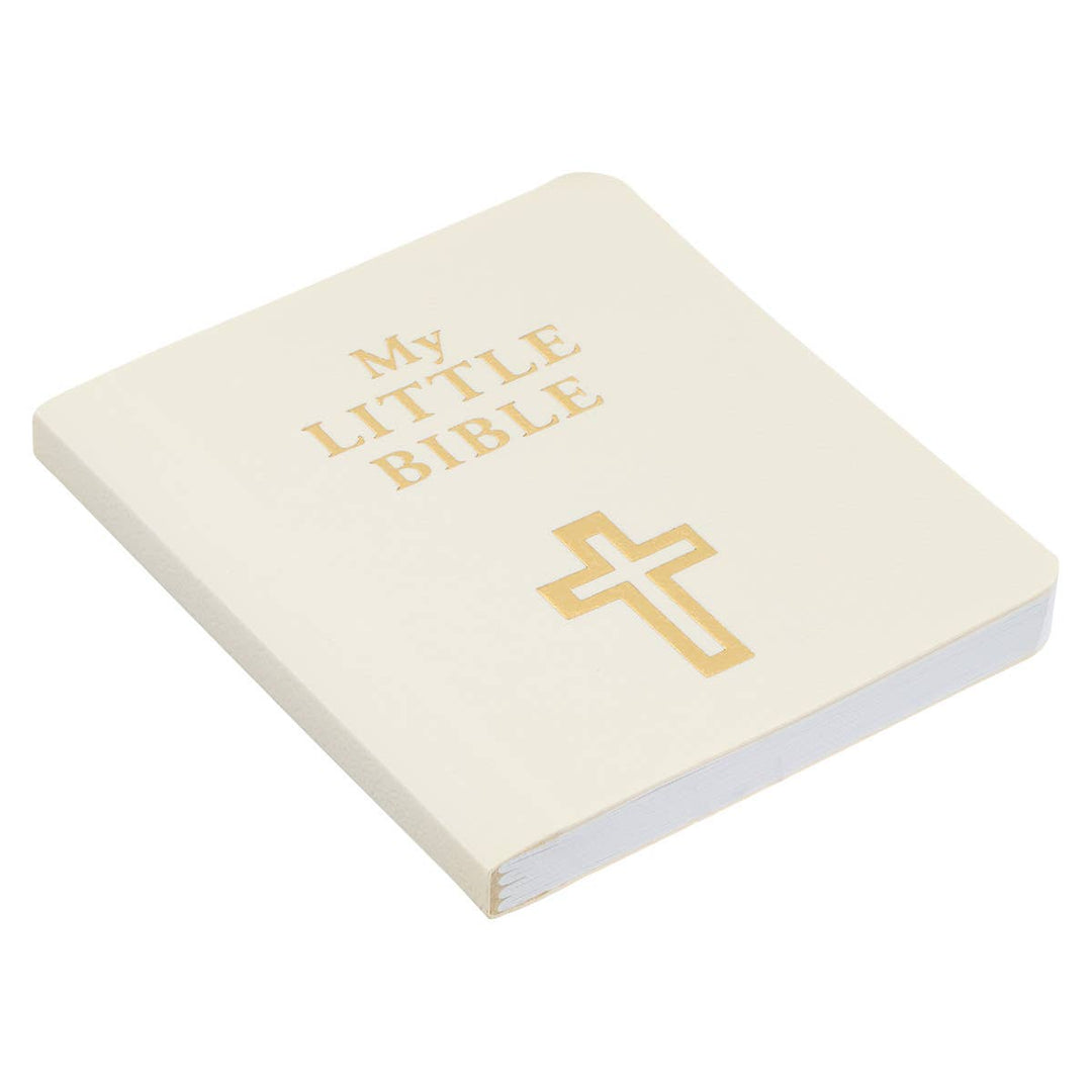 Christian Art Gifts - White My Little Bible - Illustrated Edition - Victoria's Toy Station