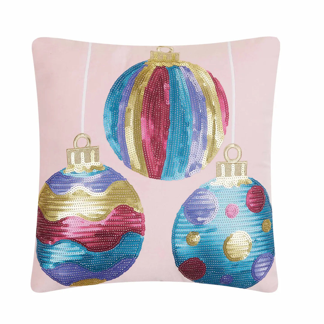 Ornament Sequin Embroidered Pillow - Victoria's Toy Station