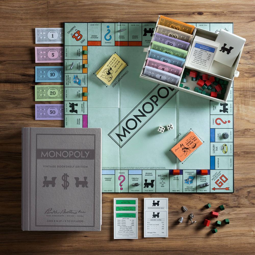 WS Game Company Monopoly Vintage Bookshelf Edition - Victoria's Toy Station