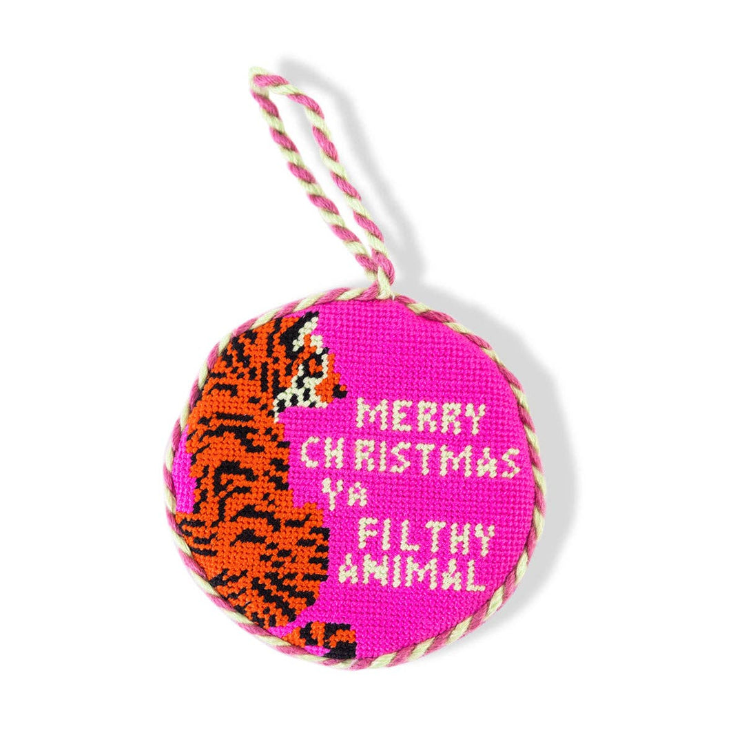 Filthy Animal-Needlepoint Ornament - Victoria's Toy Station