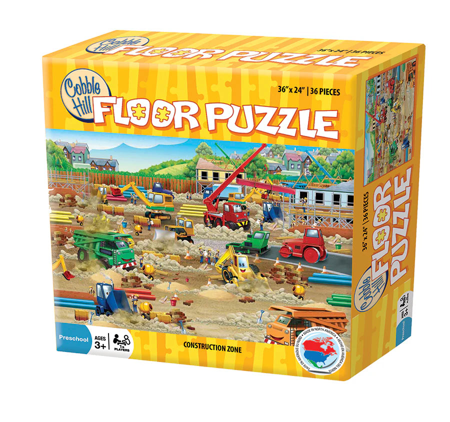 Construction Zone Floor Puzzle 36pc - Victoria's Toy Station