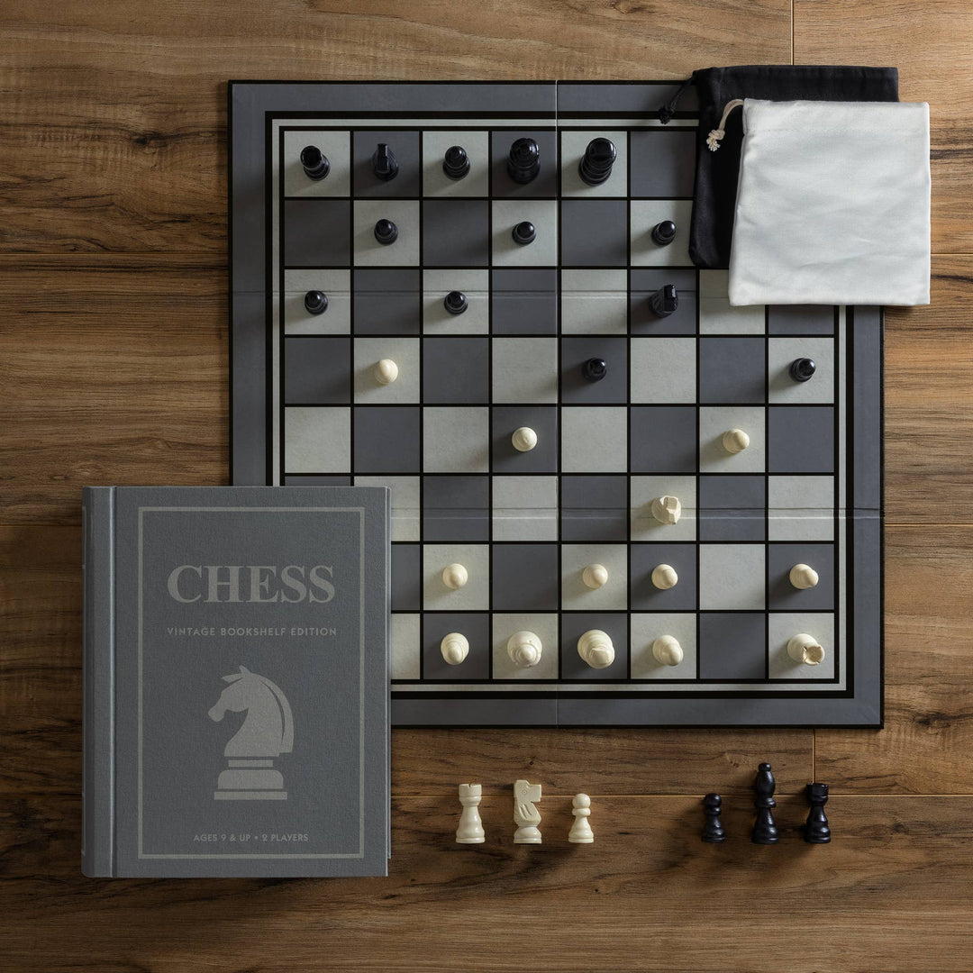 WS Game Company Chess Vintage Bookshelf Edition - Victoria's Toy Station