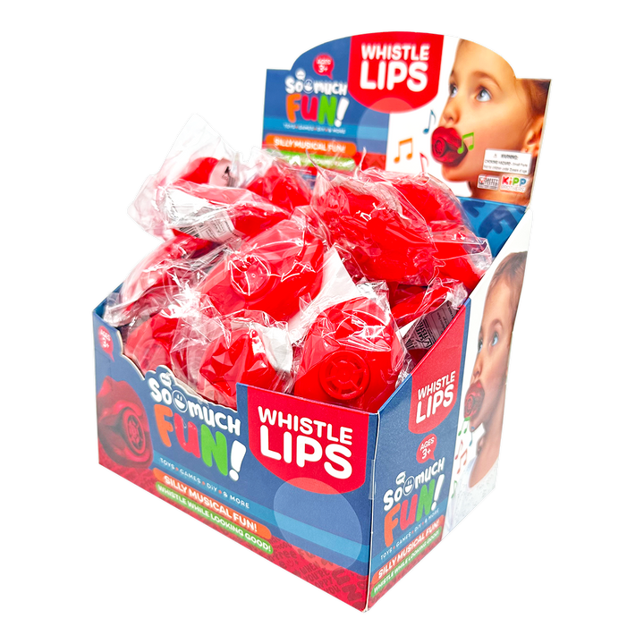 Novelty Brands - So Much Fun Red Whistle Lips - 48 Per Display