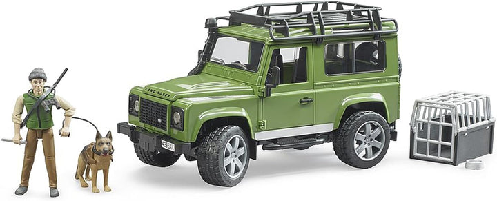 Land Rover Defender w/Forester and Dog