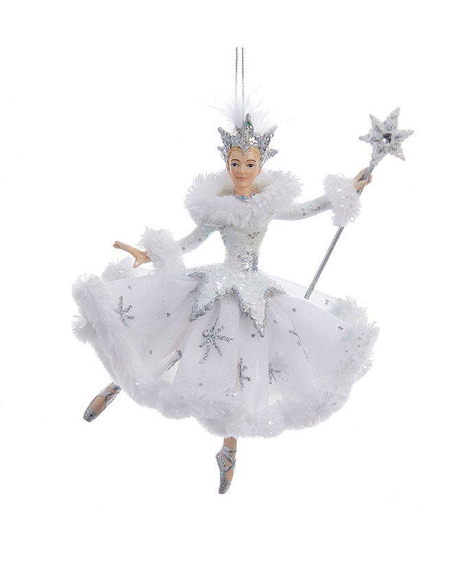 6.75"SNOW QUEEN BALLERINA ORN - Victoria's Toy Station