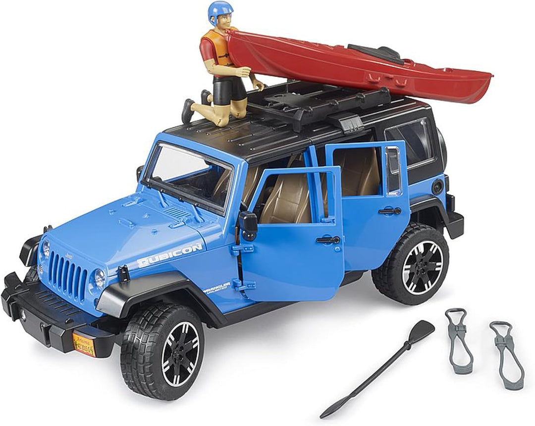 Jeep Wrangler Rubicon Unlimited with Kayak and Kayaker - Victoria's Toy Station