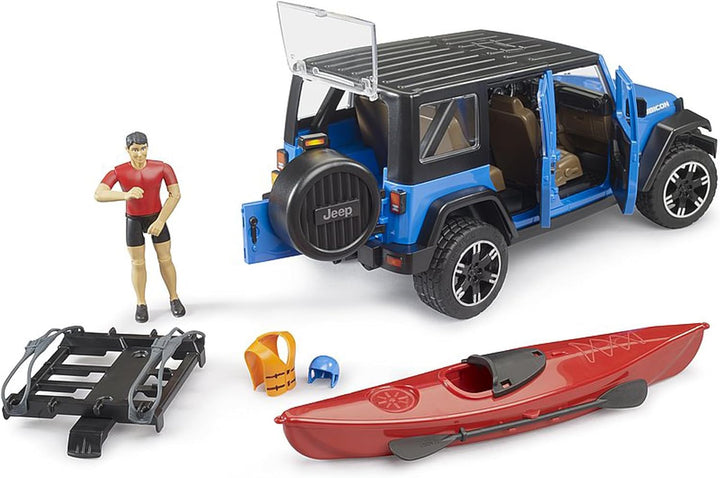 Jeep Wrangler Rubicon Unlimited with Kayak and Kayaker - Victoria's Toy Station