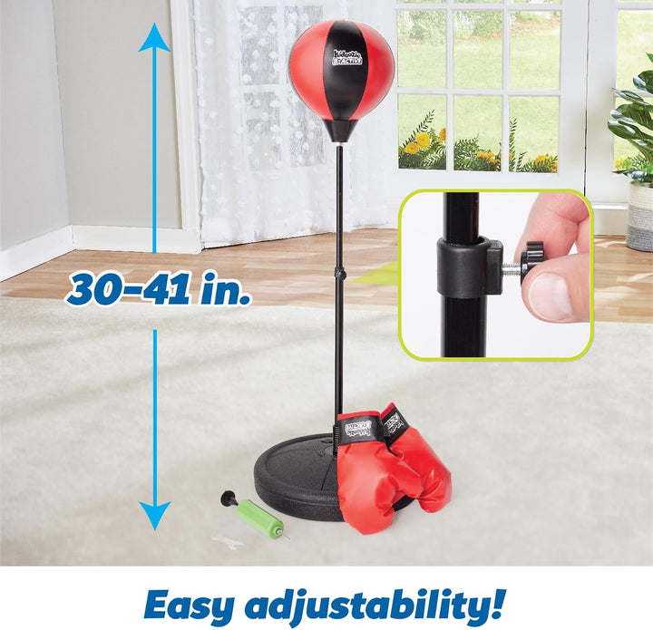 Adjustable Junior Boxing Set with Boxing Gloves, Stand