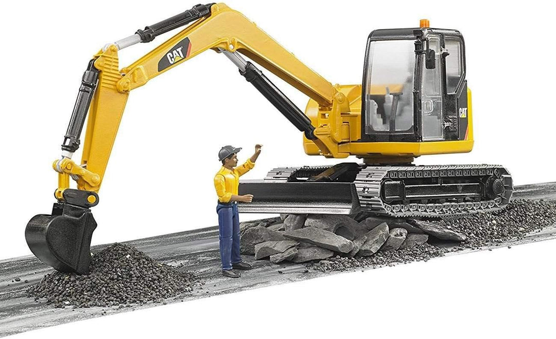 CAT Mini Excavator w/ Worker