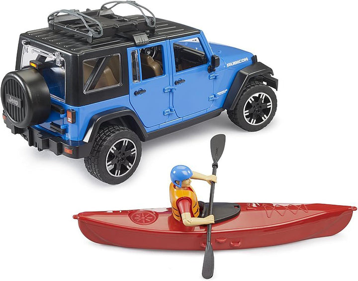 Jeep Wrangler Rubicon Unlimited with Kayak and Kayaker - Victoria's Toy Station